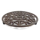 Cast Iron Trivet Fleur De Lis Scrolls Countertop Hot Pot Plate Holder 7 5 Inch