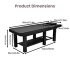 Black Heavyduty Wide Massage Table Facial Bed Salon Beauty W open-chest headrest