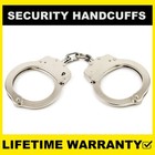 Handcuffs Professional Double Lock Metal Steel Police Security Silver W  Pouch