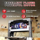 13 In Thickness Planer 1800w Wood Planer With Helical Cutterhead For Woodworking