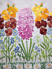 Glorious  fairistytch  Hyacinths primula daisy    Hand Embroidered Teapot Cosy