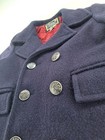 Vtg Fieldston Clothes Boys 3t Wool Pea Coat Sailor Navy Insulated Quilted Kids
