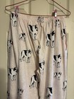 Big Dogs Lounge Pants Elastic Waist Drawstring Cotton Dog Print S Pink