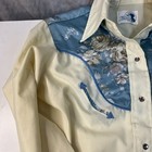 Vtg 70   s 80   s Miss Rodeo America Woman   s Long Sleeve Shirt Button Down 11 12