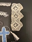 Vintage  Antique Lot Assorted Sewing   Clothing Lace   Trim Crocheted Pieces