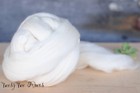 French Rambouillet Undyed Ecru Combed Top Wool Roving Spinning Felting Fiber