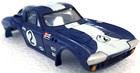 Corvette Grand Sport Blue Gloss Tjet Ho Slot Car Body For Aurora Autoworld Dash