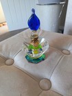 Vintage Glass Parfume Bottle With Stopper  Multi Coloured