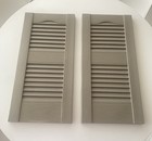 Ekena Millwork Vinyl Open Louver Shutters 12    X 25    French Roast  pair  