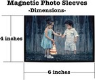 Iconikal Magnetic Photo Sleeves For 4x6 Pictures - Set Of 4 X 6 Inches  Black 