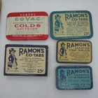 Lot Of 5 Different Ramon s Vintage Tins  2co-tabs  Covac  2laxative  1cardboard