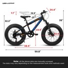 20  Fat Tire Mountain Bike All-terrain Bicycle 7-speed Disc Brake For Kids Teens