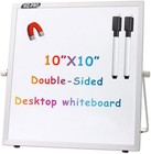 Small Desktop Dry Erase Board portable Whiteboard Easel 10 X 10 Inches With 2   