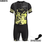 Men Triathlon Trisuit Cycling Running Swimming Jumpsuit Tri Skinsuit Padded