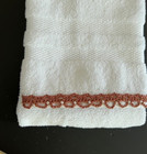 2 New White Hand Towels With Handmade  gr200 202 