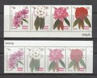 Nepal Postage 2022 Rhododendron Flower 20r 2 Stripes Print Error Light And Dark