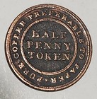 1813 Nova Scotia Canada Trade   Navigation Ship Half Penny Token 