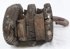 Antique 15  Iron   Wood Block   Tackle Pulley Primitive Barn Nautical Decor