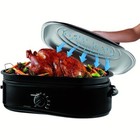 Electric Roaster Oven 16qt Turkey Roaster Oven W  Self-basting Lid   Steel Rack