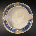 Wh Grindley England Gravy Boat Attached Underplate Monmouth Blue Band