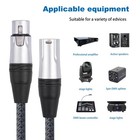 2 Pack 1ft 5pin Xlr Male To Female Dmx512 Cable Stage Lighting Wire Cord