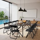 10 Pack Plastic Commercial Folding Chairs Stackable For In outdoor Picnic Party