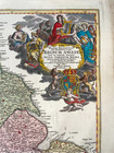 England C  1730 Jb Homann Large Antique Engraved Map 18th Century