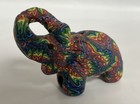 Elephant 2  Psychedelic  Poly Clay Incense Stick Holder - New