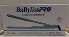 Babylisspro Nano Titanium 1 1 2  Flat Iron Straightener 450  f Dual Volt Blue