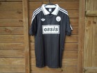 Oasis 2025 Tour Soccer Jersey  Adidas Trefoil  Large  Black And White Edition
