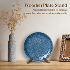 2 Pack Plate Stand For Display  6 5 Inch Wood Plate Display Holders  Picture Fra