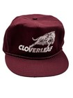 Vintage 1970s 80s Cloverleaf Greyhound Dog Race Track Hat Burgundy Loveland Co