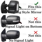 For 2016-23 2024 Nissan Titan Xd Chrome Mirror Covers Towing W turn Signal Hole