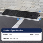 2pcs 4   Rise Heavy Duty Rubber Driveway Threshold Curb Ramp For Wheelchair Cars