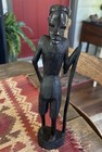African Tribal Hand Carved Folk Art Wood Tribesman Wooden Man Figure statue