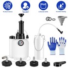 3l Brake Bleeder Kit Manual Fluid Pump With 4 Master Cylinder Adapters 1l Bottle