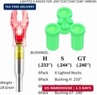 6 Pack X Lighted Nocks For Arrows With  204  233  244  246 Inside Diameter With