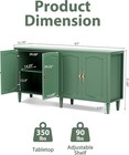 63  Wooden Buffet Cabinet  Sideboard Cabinet W  Storage for Living kitchen Room