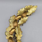 Vintage Petite Choses Dresden Oak And Acorns Brass Metal Art Wreath