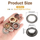 100 Set11 16  17mm  Grommets Eyelets With Washers  gold silver grey bronze 