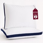 Bed Pillows Set Of 2 Gusseted Neck Support Soft Pillow For Side   Back Sleepers