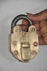 Vintage Brass   Copper Handcrafted Solid Heavy Push Button Tricky Padlock