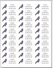 150 Purple Martin Bird Branch Return Address Labels Personalized Printed
