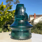 Cd 257 Hemingray 60 Aqua Mickey Mouse Ears Glass Insulator Displays Well  read 