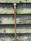 Walking Wooden Stick Cane Antique Design With Working Compass On Top Handle 36  