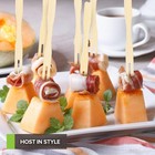 200 Pack 3 5  Bamboo Cocktail Forks disposable Mini Appetizer Picks For Weddings