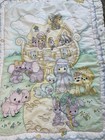 Vintage Precious Moments Noahs Ark Crib Bedding Quilt Throw Blanket