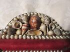 Antique French Sea Shell Shellwork Seashell Covered Frame Maritime Souvenir Art