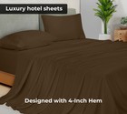 Full Flat Sheet - Ultra Soft Brushed 1800 Microfiber Flat Sheets Only - Wrink   