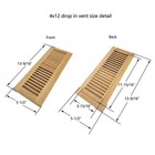 Homewell Red Oak Wood Floor Register Vent  Drop-in  Unfinished  4x12 Inch